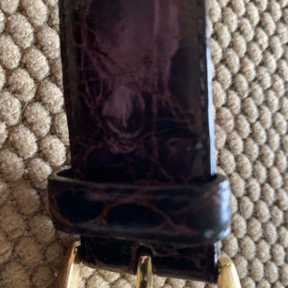 Vintage Henri Bendel Brown Genuine Caiman Crocodile Belt-34 inches- minimal wear main image 8